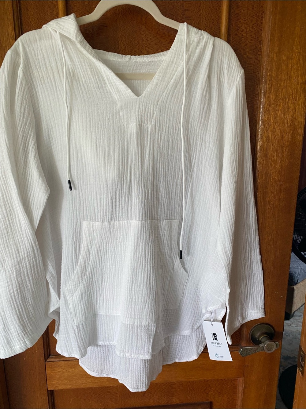 Women’s waffle weave cotton swim coverup